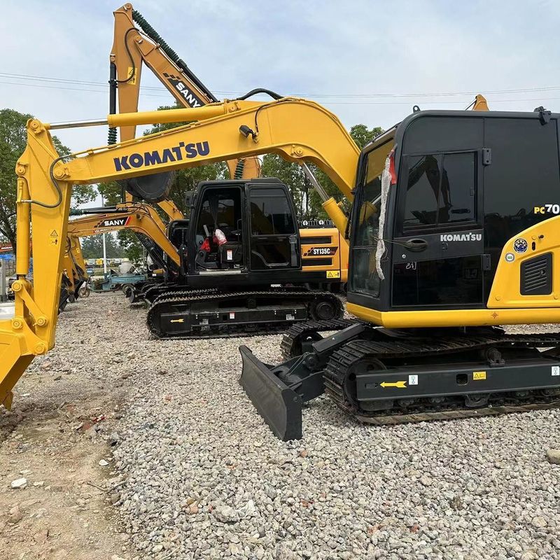 Gebruikte Komatsu-graafmachine PC70 tweedehands 7 ton kleine type mini-crawler-graver