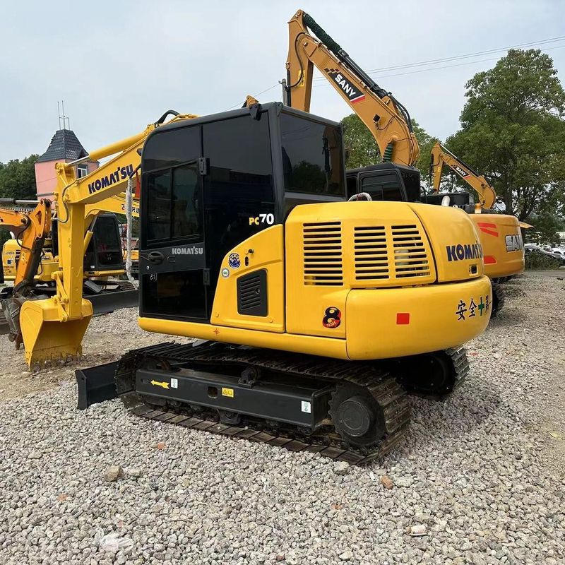 Gebruikte Komatsu-graafmachine PC70 tweedehands 7 ton kleine type mini-crawler-graver