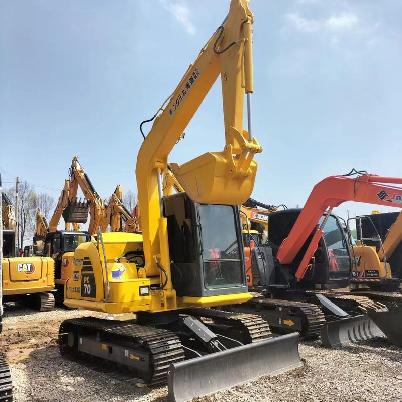 Tweedehands Komatsu Digger PC70 Gebruikte 7ton kleine type Mini Crawler graafmachine