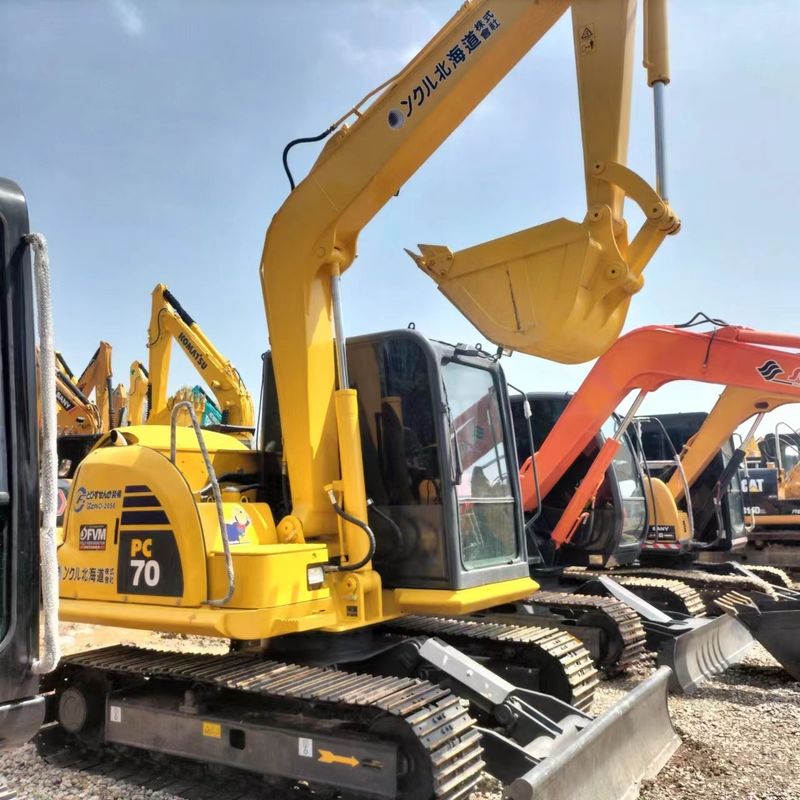 Tweedehands Komatsu Digger PC70 Gebruikte 7ton kleine type Mini Crawler graafmachine