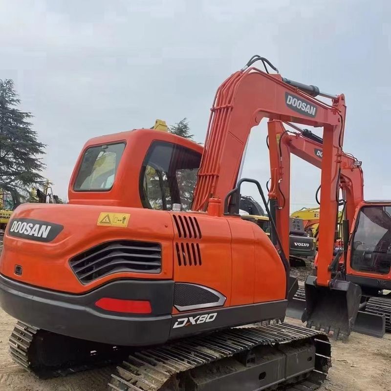 Gebruikte Doosan Digger DX80 tweedehands 8ton kleine type mini crawler graafmachine