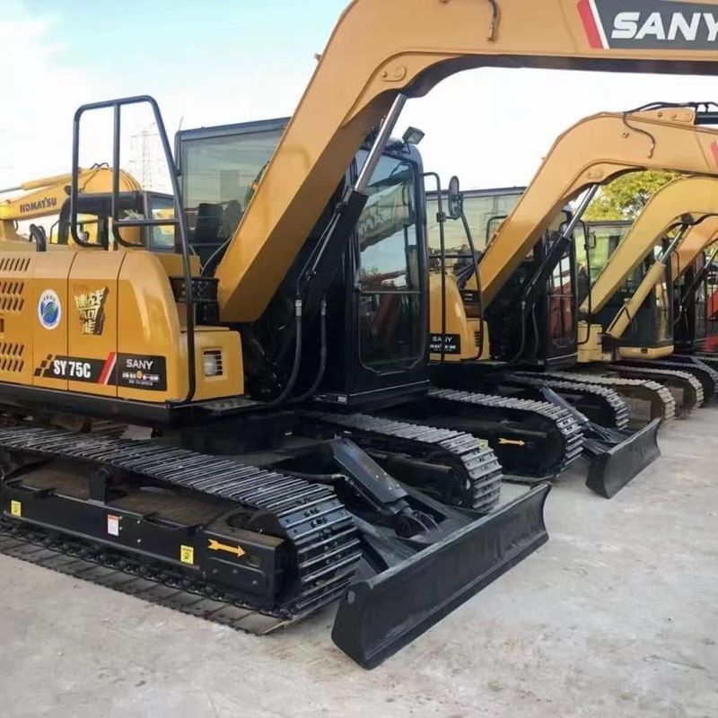 Gebruikte SANY Digger SY75 tweedehands 7,5 ton kleine type mini-kruipergraver