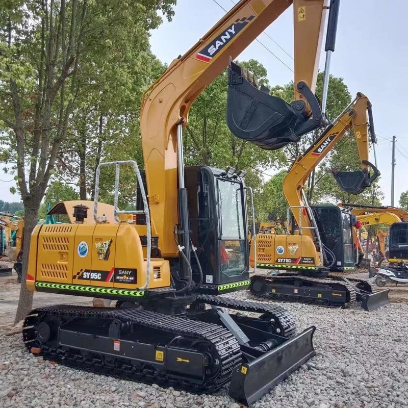 Gebruikte SANY Digger SY95C tweedehands 9,5 ton kleine type mini-crawler graver
