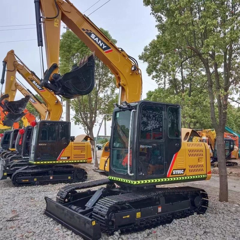 Gebruikte SANY Digger SY95C tweedehands 9,5 ton kleine type mini-crawler graver