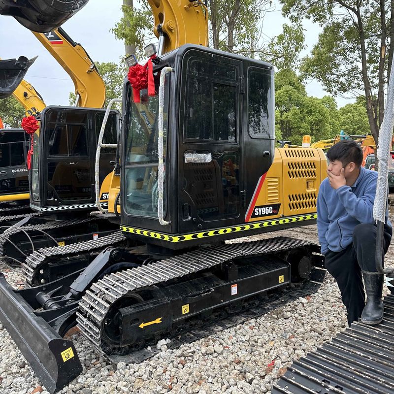 Tweedehands SANY Digger SY95C Gebruikte 9,5 ton kleine type Mini Crawler Excavator