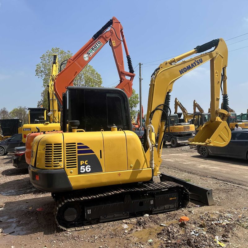 Gebruikte Komatsu graafmachine PC56-7 tweedehands 5,3 ton kleine type mini-crawler graver