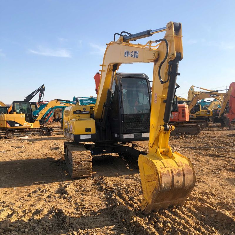 Gebruikte Kobelco Digger SK75 tweedehands mini-graafmachine voor kleinschalige werken