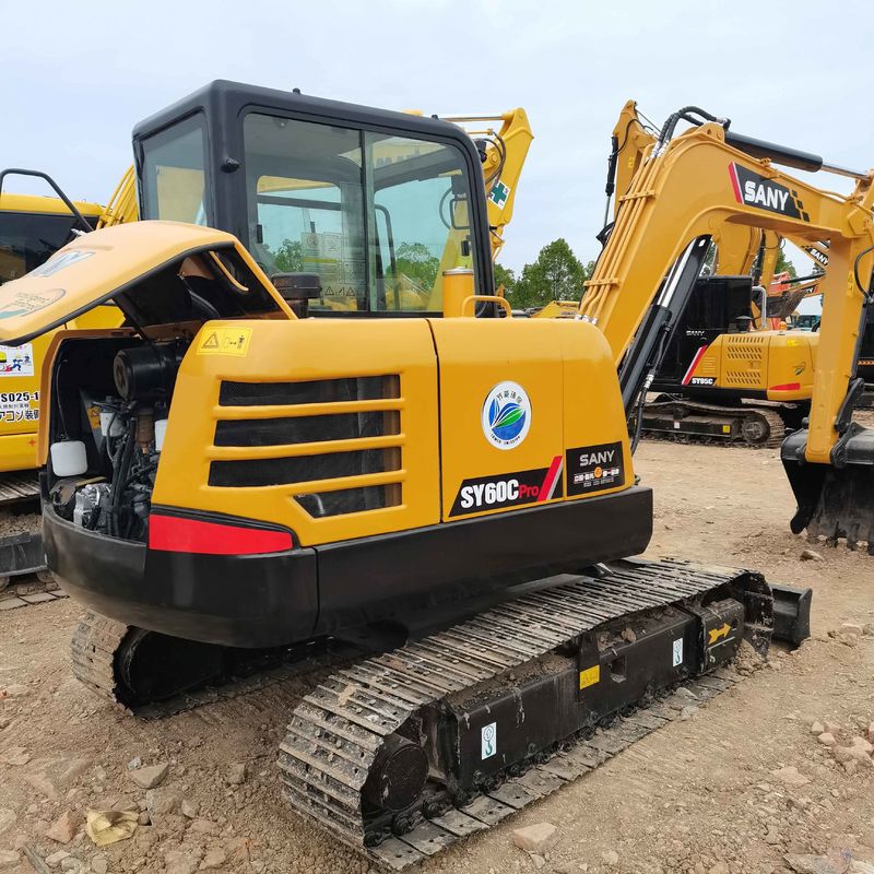 Gebruikte SANY Digger SY60 tweedehands 6ton kleine type mini-crawler graver