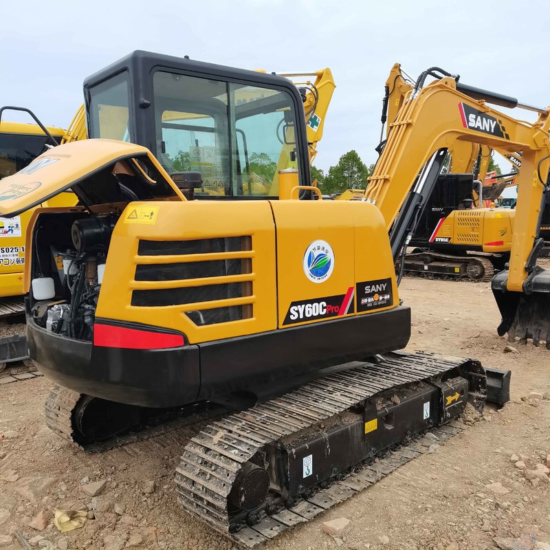 Gebruikte SANY Digger SY60 Tweedehands 6ton klein type mini-rupsgraafmachine 36kw
