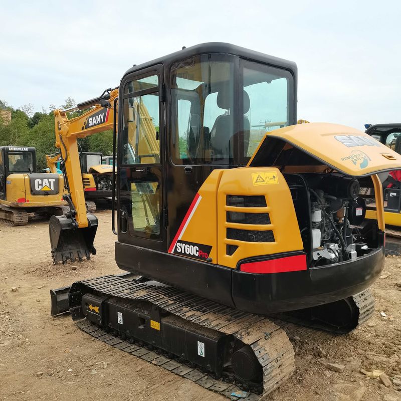 Gebruikte SANY Digger SY60 tweedehands 6ton kleine type mini-crawler graver