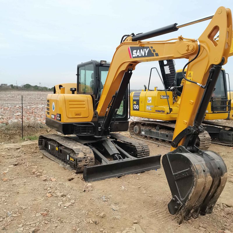 Gebruikte SANY Digger SY60 tweedehands 6ton kleine type mini-crawler graver
