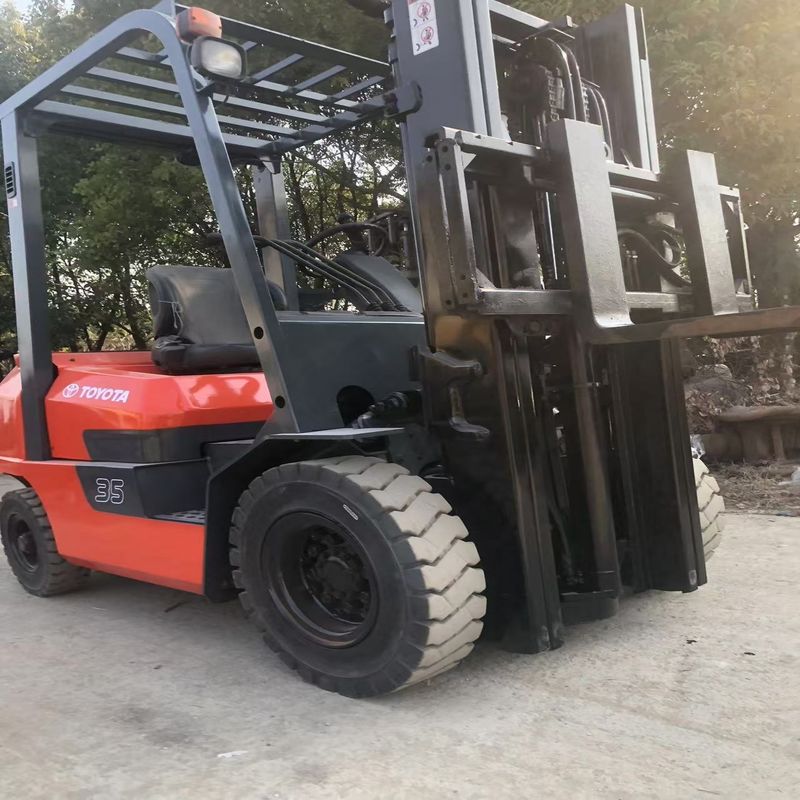 Diesel Tuel Toyota Gebruikte Vorklift 3,5 Ton 3,5 mast met zijverschuiving