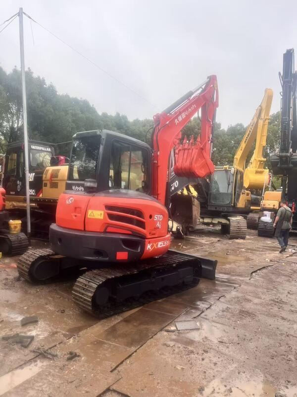 Gebruikte Kubota Digger KX163 5,5 ton Klein type Mini Crawler Excavator 35.5kw met 0.19m3 emmer